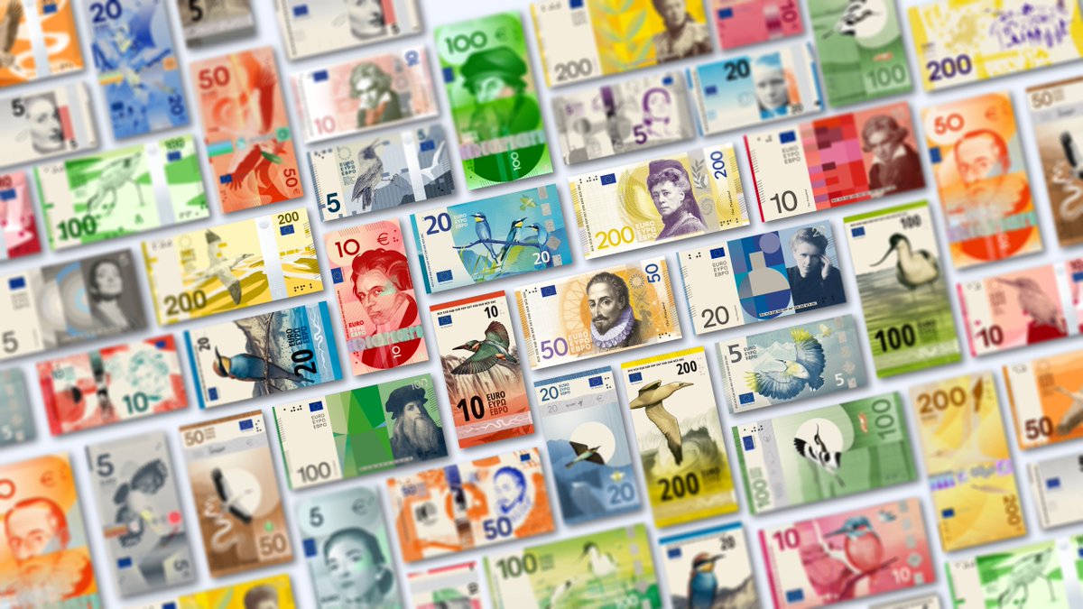 LatvijasBanka's tweet photo. Atlasīti un publiskoti 10 nākamā izlaiduma eiro banknošu dizaina priekšlikumi, kuru pamatā ir divas tēmas – "Eiropas kultūra" un "Upes un putni".

💬 Līdz 21. septembrim cilvēki visā Eiropā – arī 🇱🇻 – aicināti izteikt savu viedokli aptaujā.

Piedalies! 👉  https://t.co/Z7w8dZhHv4 https://t.co/8Gkllj7Bq0