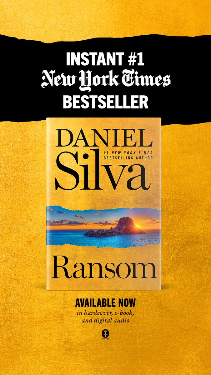 danielsilvabook's tweet photo. Thank you all for making #Ransom an instant #1 New York Times bestseller!  This would not have been possible without the support of all of you. https://t.co/SIKIH6Cz3O