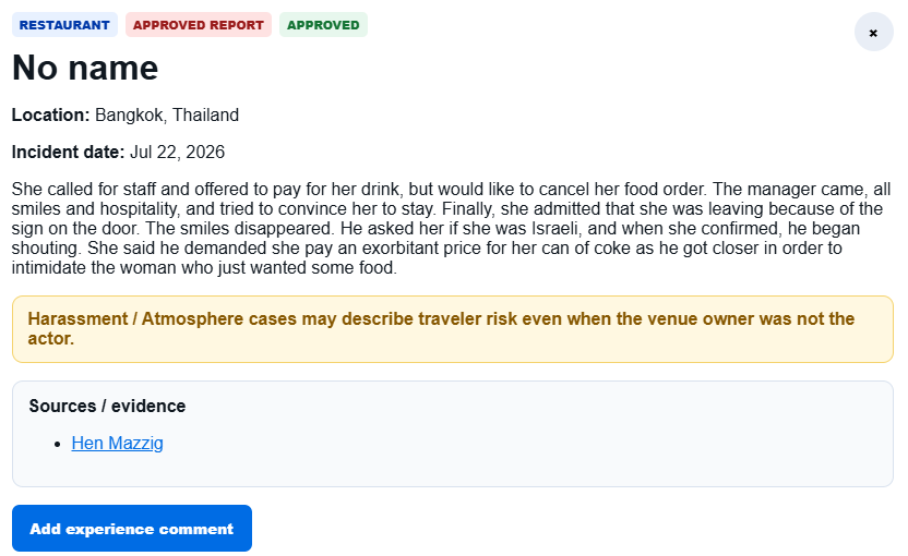 JookingRadar's tweet photo. Jooked 🪳

Another travel incident reported on https://t.co/0oVszm7r6c.

Transparency matters. Travelers deserve to know before they book. https://t.co/HfsgI9KEgy