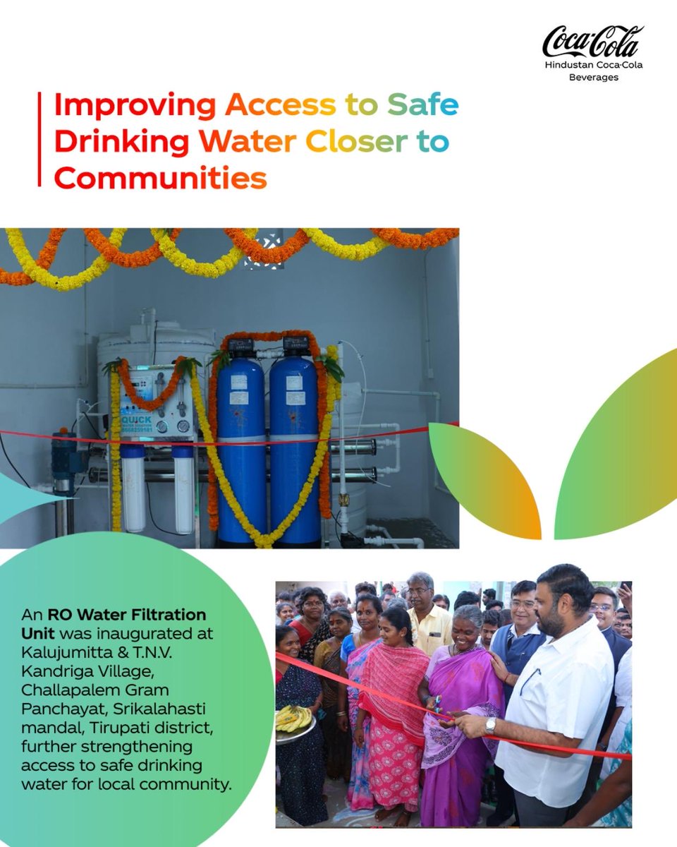 HCCB_Official's tweet photo. At Hindustan Coca-Cola Beverages (HCCB), we believe that meaningful progress begins with stronger communities.

Srikalahasti has been an important part of our journey in Andhra Pradesh. We remain committed to supporting the well-being and development of the communities we serve. https://t.co/RJ8dby7XtA