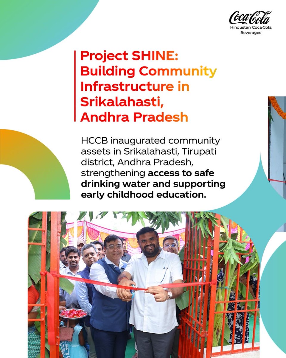 HCCB_Official's tweet photo. At Hindustan Coca-Cola Beverages (HCCB), we believe that meaningful progress begins with stronger communities.

Srikalahasti has been an important part of our journey in Andhra Pradesh. We remain committed to supporting the well-being and development of the communities we serve. https://t.co/RJ8dby7XtA