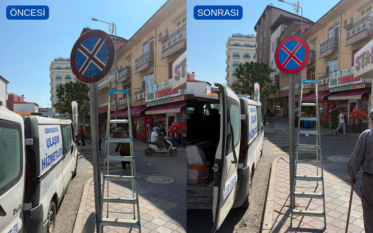 igdirbelediye's tweet photo. Iğdır Belediyesi Ulaşım Hizmetleri Müdürlüğü ekiplerimiz tarafından, şehir merkezinde zamanla yıpranan ve hasar gören trafik levhaları yenileriyle değiştirilmiştir. https://t.co/0itsucga5Q