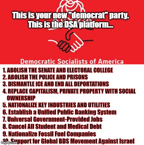 kttk2345678's tweet photo. #DSA platform is a ‘blueprint for destroying the US government’

https://t.co/fA5267H4RH #liberalhypocrisy #MarxistLosers #Socialism #PoliticalDebate #ClassStruggle #Equity #SocialJustice #Activism #ProgressivePolitics #CommunityOrganizing #Inclusion #Communism #LiberalHypocrisy https://t.co/DeQ0atuAJt