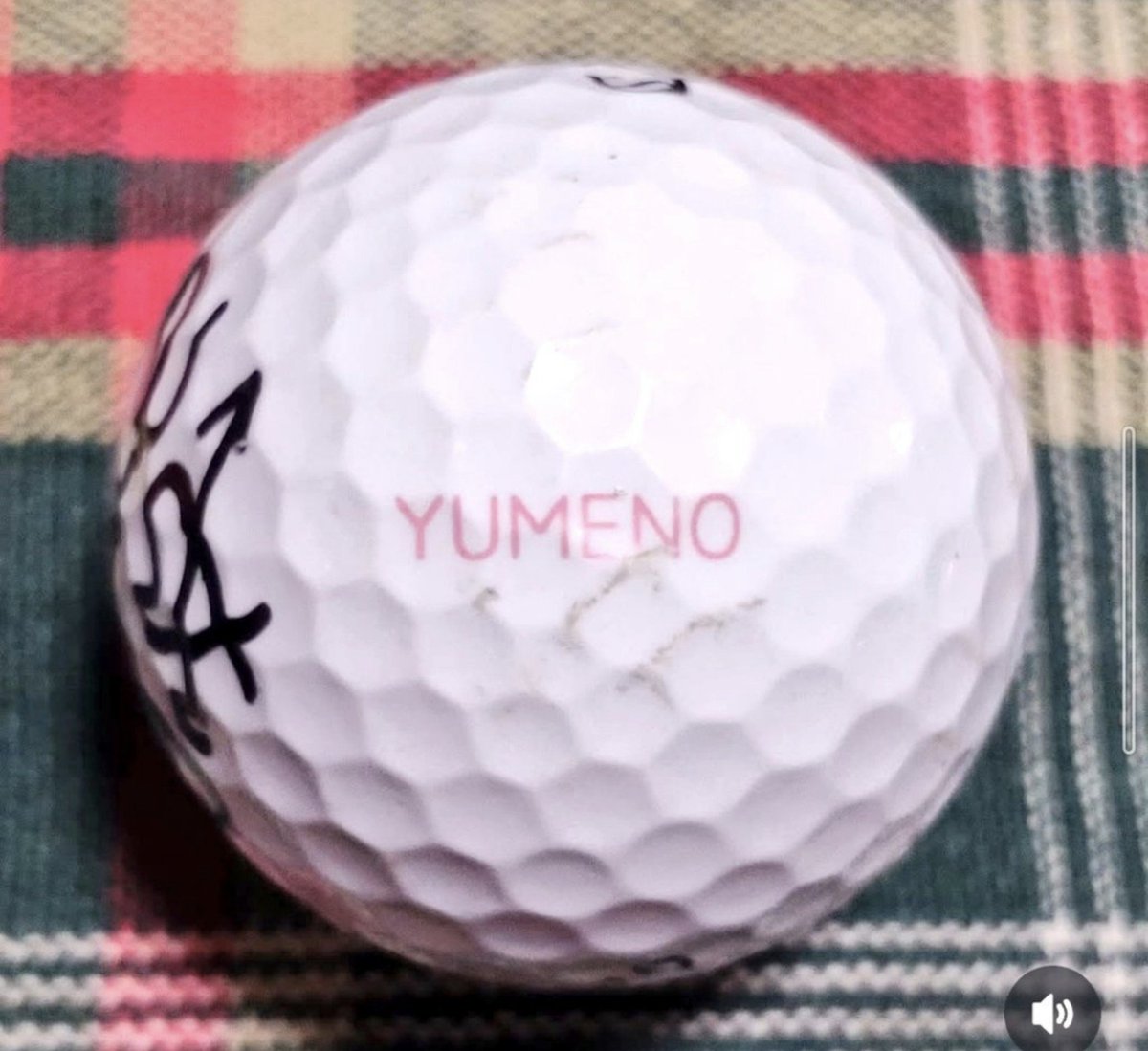 私が入手した #政田夢乃 直筆サイン入りオウンネームボールはハート