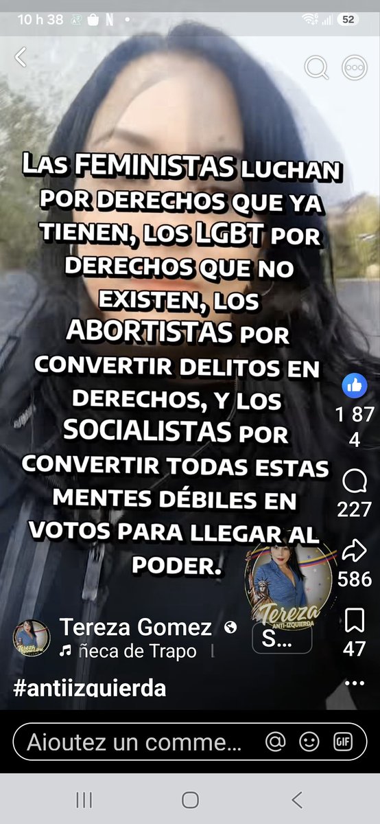 Perron6Martin's tweet photo. Les féministes luttent pour des droits qu'elles ont déjà,les LGBT pour des droits qui n'existent pas,les avorteuses pour transformer un crime en droit et les gauchistes pour convertir tous ces mensonges débiles en votes afin de prendre le pouvoir. https://t.co/lLJiyrBjck
