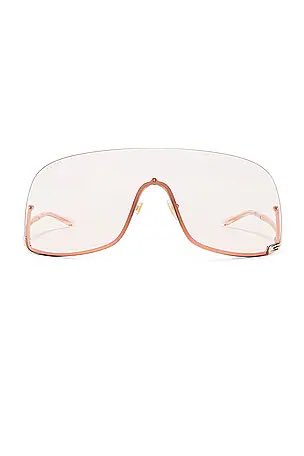 JerronCOUTURE's tweet photo. My genre. Gucci Wrap Mask Sunglasses in Rose Gold https://t.co/22QrrjONWR