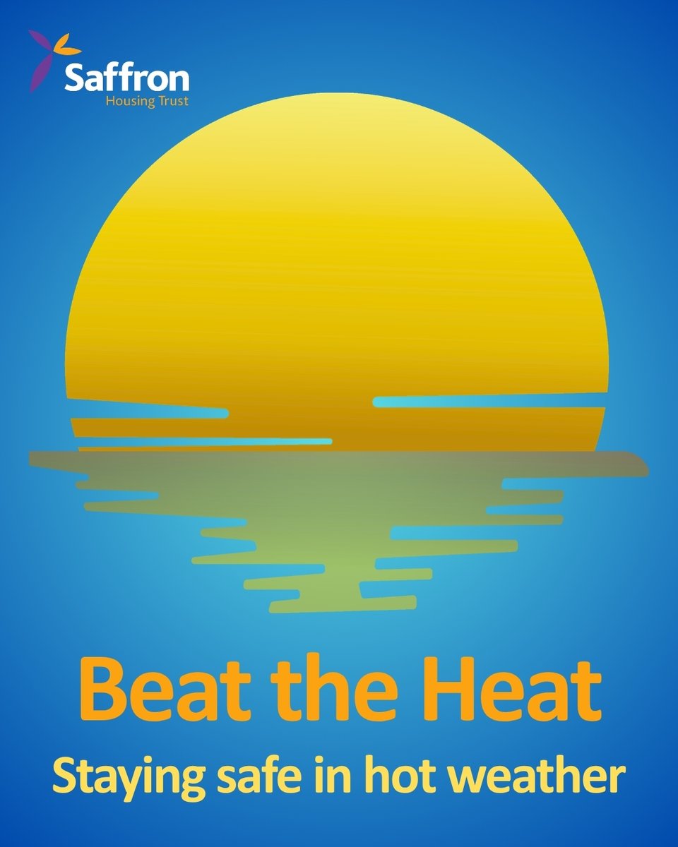 SaffronHousing's tweet photo. ☀️🌡️Heat can affect us and loved ones. 🖐️If you're struggling, we're here. ❗Check on at-risk people. ➡️More info: https://t.co/flNyaZsBOq https://t.co/9OGILnTs3Q