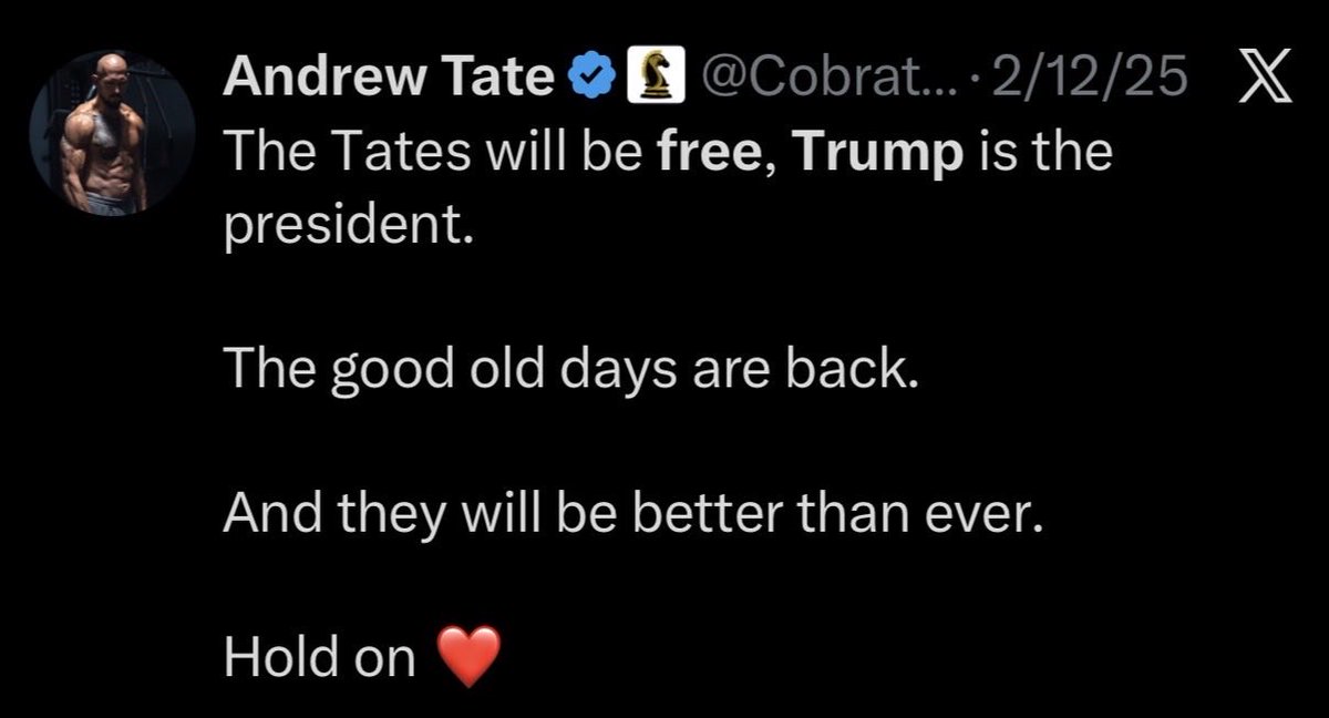 adammocklerr's tweet photo. BREAKING: Leaked Andrew Tate texts are looking VERY bad for the Trump admin… 

Texts from Andrew Tate reveal that a Trump admin official directly intervened on the Tate brothers behalf in early 2025 to stall the sex trafficking investigation. 

“I had word from The Trump admin that theyre on top of things,” wrote Andrew Tate via text.

Tate’s former lawyer, Paul Ingrassia, is now a Trump admin official, and is the one who requested the Tate brothers devices be returned to them. 

You may remember Paul Ingrassia from his leaked texts last year in which he said he “has a Nazi streak” and uses old slurs.
 JD Vance still follows the Tate brothers on Twitter. Barron is friends him them. All of this happened after Andrew admitted to being a pimp on camera.

This is the Republican Party now. I’m a young dude who loves America, and hates seeing it hijacked by these hateful , abusive, degenerates.