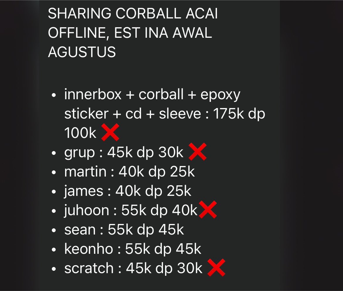 fakeonho's tweet photo. sharing pribadi, ada grup sharing
trusted 1000%
#wts
#coersell https://t.co/gBcWgQhRiO