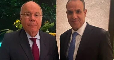 Haan_a_n's tweet photo. بدر عبد العاطي، وزير الخارجية والتعاون الدولي والمصريين بالخارج، التقى ماورو فييرا، وزير خارجية البرازيل، خلال اجتماع وزراء منظمة آسيان في م��نيلا بالفلبين، حيث ناقشا تعزيز العلاقات الثنائية وتبادل الرؤى حول القضايا الإقليمية والدولية ذات الاه تمام المشترك. https://t.co/0xYQWYVIdu