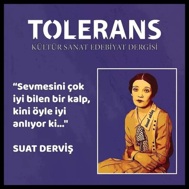 toleransdergi's tweet photo. "Sevmesini çok iyi bilen bir kalp, kini öyle iyi anlıyor ki..."
SUAT DERVİŞ
23 Temmuz 1972

#suatderviş
#toleransdergi #kültür #sanat #edebiyat https://t.co/HZiZPkA8V3