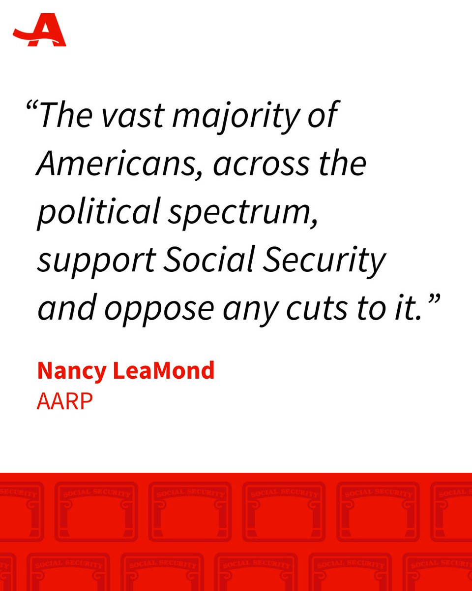 AARPadvocates's tweet photo. 💯 That's why AARP will never stop fighting to protect and strengthen Social Security. https://t.co/A6gf9HRiIt