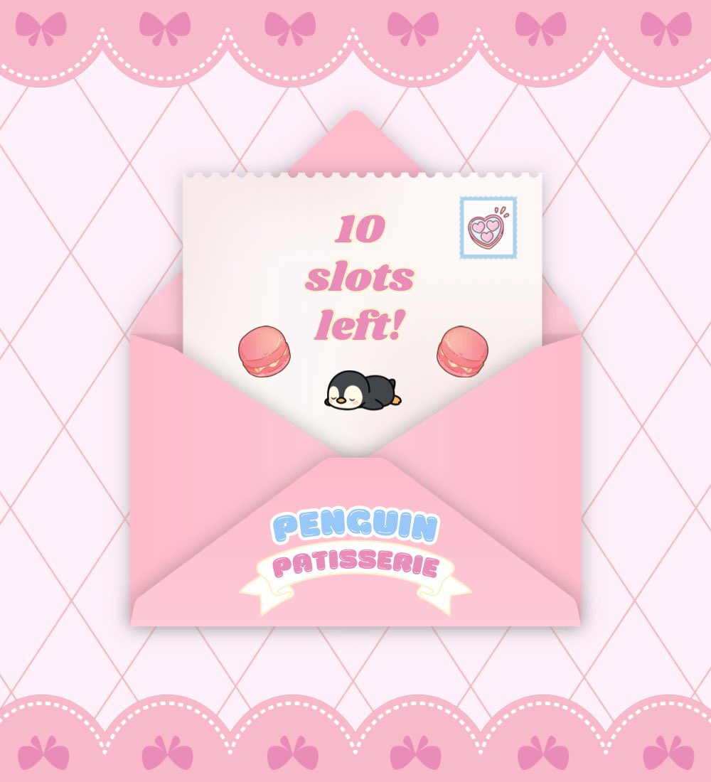 BobaCatCrew's tweet photo. Attention Dearest Guests,

Only 10 slots remain for the taking for Penguin Patisserie’s Geand Opening! Don’t miss out on this opportunity to check out our sweet doctor’s patisserie debut, where he’s sure to shower everyone with overloaded sweetness!(˶>⩊<˶)

#PenguinPatisserieCSE https://t.co/Kaj4SsuYhz