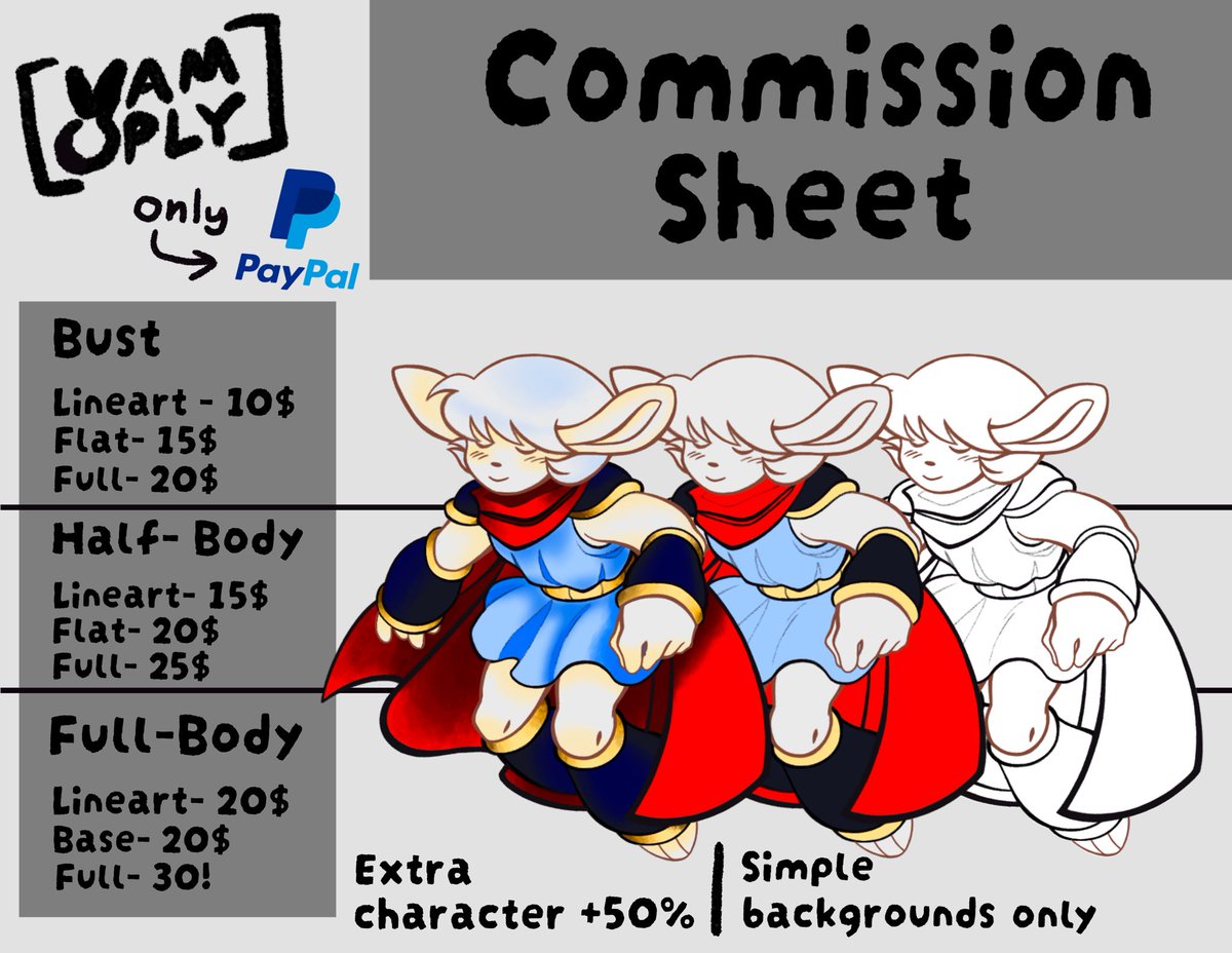Vampleytheiii's tweet photo. Commissions revised and open! DM for more info #commissionsheet #commissionsopen #commissions https://t.co/cPRiPitujv