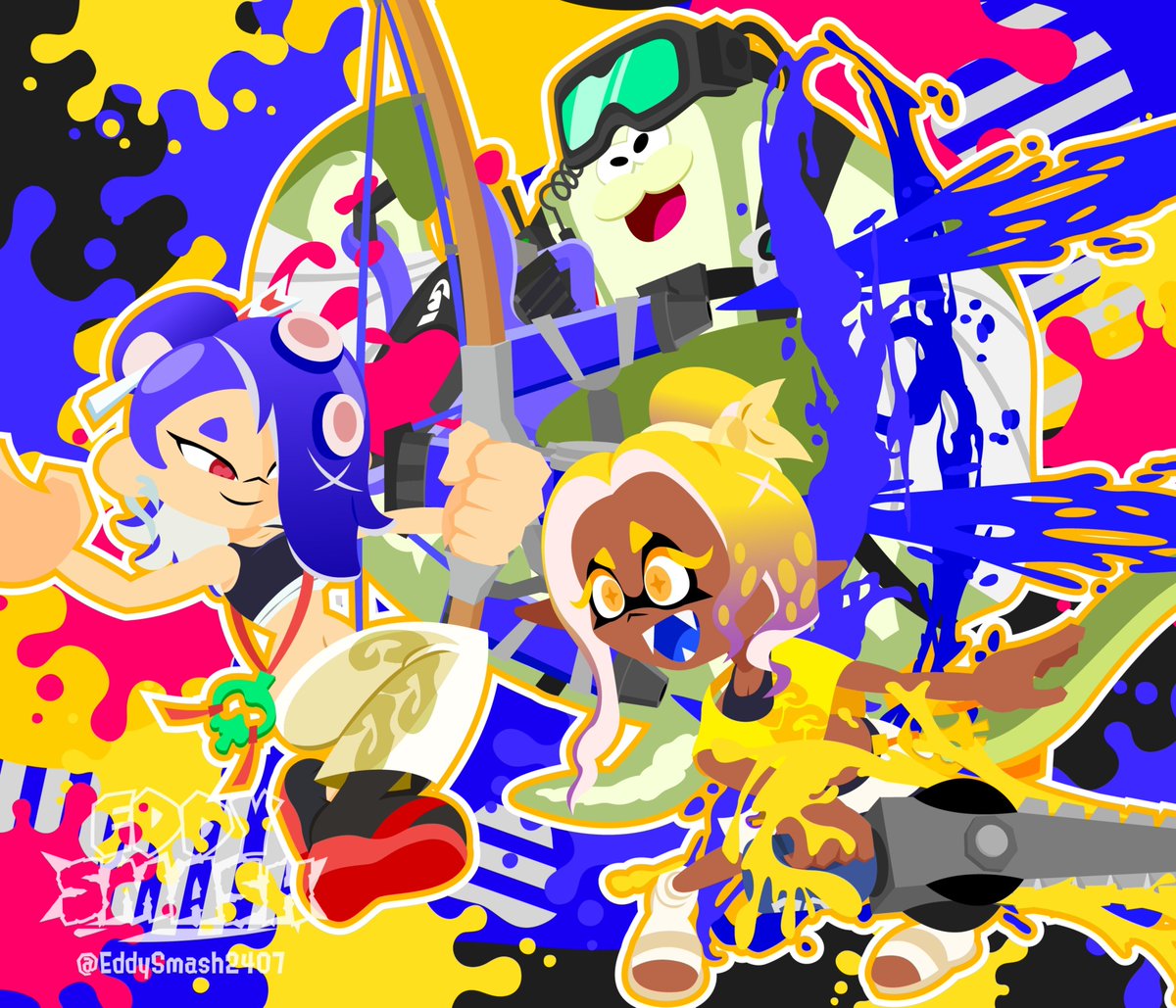 EddySmash2407's tweet photo. Anarchy Castaway with Shiver, Frye and Big Man 🫟🦑🪎
(Splatoon Raiders)

#Shiver #Frye #DeepCut #Splatoon #SplatoonRaiders https://t.co/rwH5FyvAdo