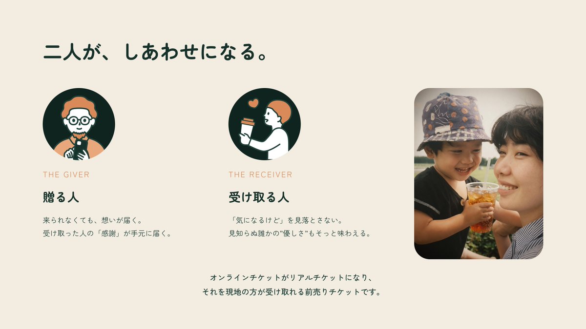 agora_teacoffee's tweet photo. 会いに行けなくても、想いは、その場所へ。

あなたが贈った一杯を現地にいる誰かに、
あなたの想いを贈りませんか。

🍵 恩送りドリンクチケット「MEGURI」
1杯 800円 ／ 受付 〜8/13(木)

🧑‍🤝‍🧑MEGURI プロジェクト
https://t.co/4RY1JhIy2j

🎫チケット購入はこちら
https://t.co/YI3eI1UfFp https://t.co/KhqGTWniOK