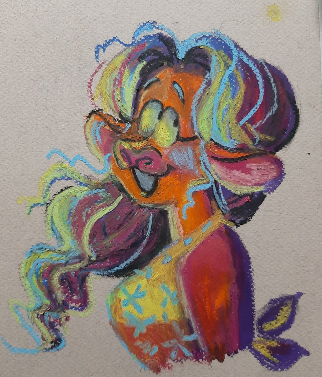 claricehopeful's tweet photo. played around with mediums earlier this month :) first two are pastel pencils, 3rd is oil pastels, and 4th is caran d'ache neocolor ii https://t.co/m2zIKR8wXT