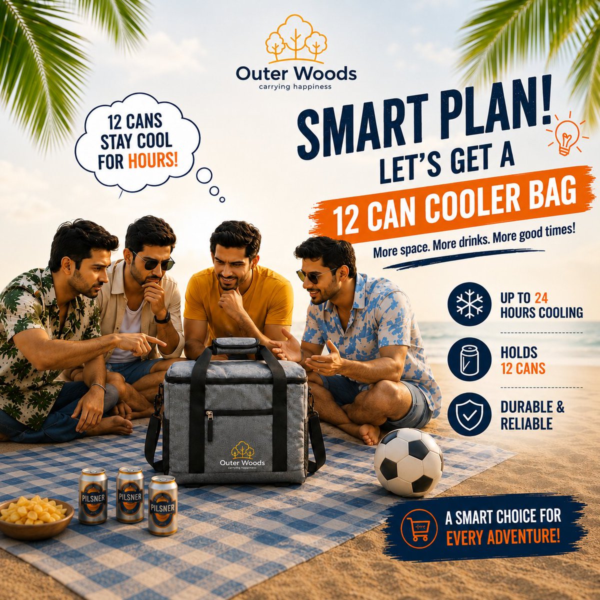 Outerwoodsin's tweet photo. Plan smart. Pack smart. Stay cool. 😎

The Outerwoods 12 Can Cooler Bag is built for every outing—because every great trip deserves perfectly chilled drinks.

#Outerwoods #TravelEssentials #BeachLife #MoreGoodTimes https://t.co/Muw3GFZWMZ