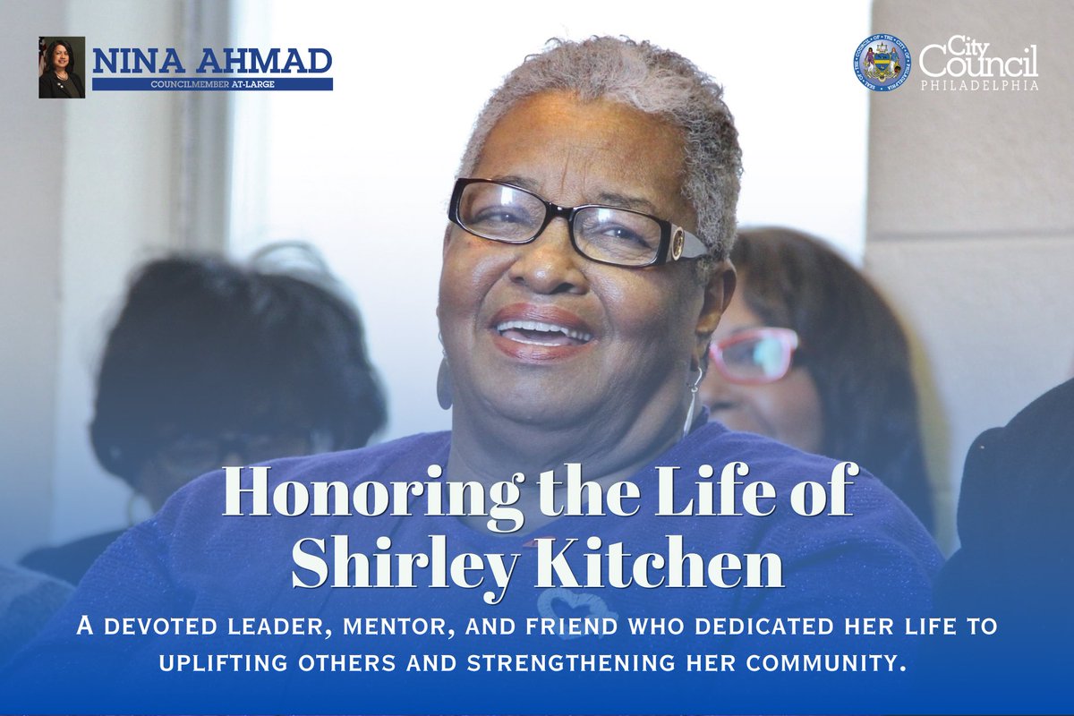 cmninaahmad's tweet photo. Yesterday, I attended the memorial service honoring the life and legacy of former Pennsylvania State Senator Shirley Kitchen. May she rest in peace. 🕊️
#cmahmad #shirleykitchen https://t.co/4S2wFl4Kfp