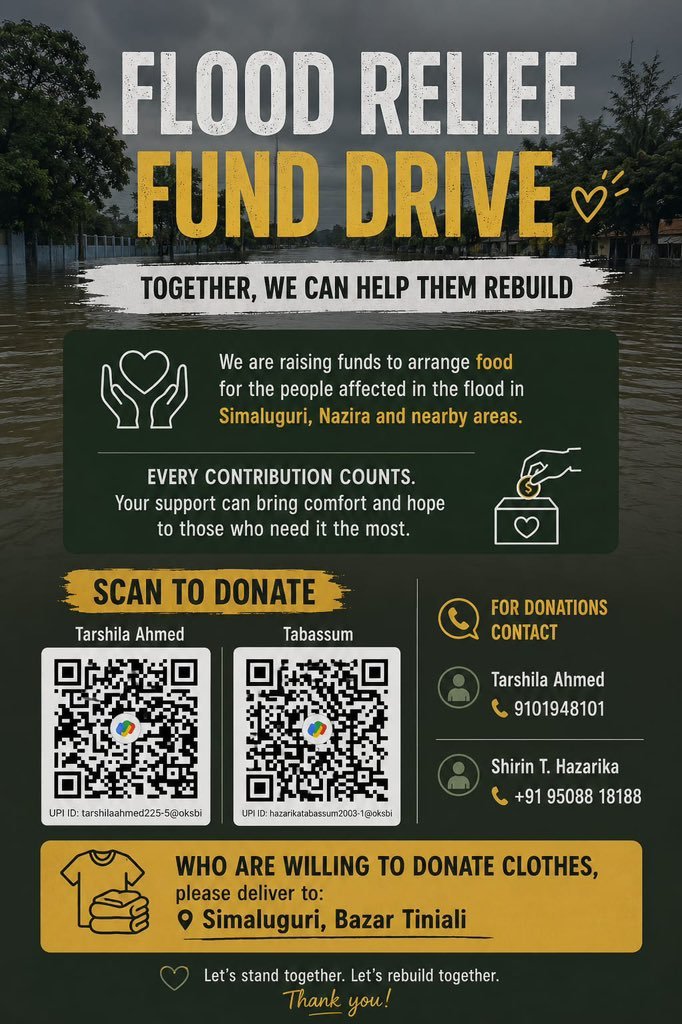 astrid_evelynn's tweet photo. Anything helps. Please donate for the Assam flood relief fund🙏
Not a single media coverage while thousands of people are affected , you can't make this up. Please please help spread.

Repost the qr so it reaches people. 

#assamflood https://t.co/uJb4UILwZ3
