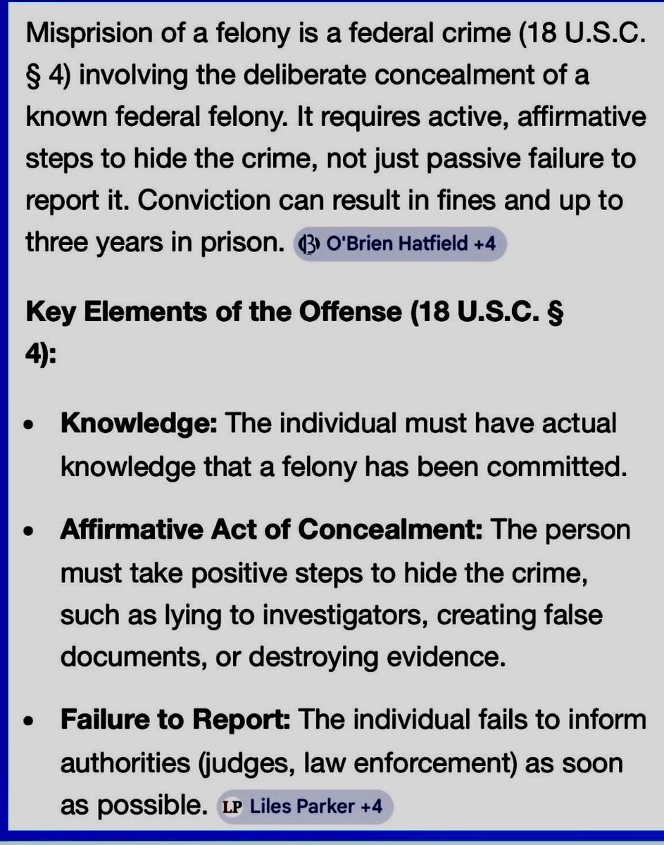 bestgsquared's tweet photo. @joncoopertweets Those engaged in these activities may want to consider LAWYERING UP.
#MitchMcConnell
#MISPRISION ⤵️🚨⤵️ https://t.co/g6YYfJ4Hcv
