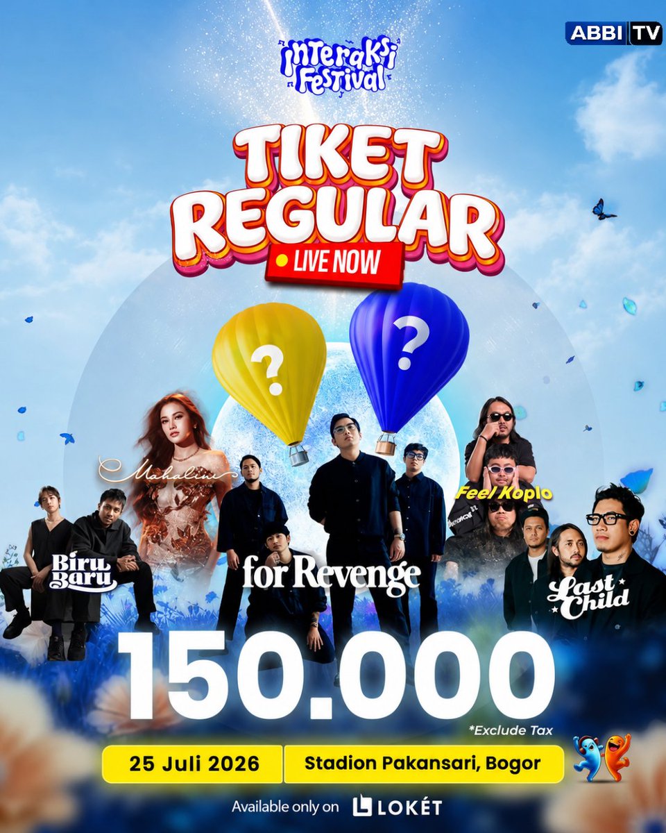 ABBITV_id's tweet photo. Kabar yang ditunggu akhirnya datang! For Revenge resmi diumumkan sebagai salah satu penampil di Interaksi Festival 2026. 

#forrevenge #festival #bogor #viral #trending #fyp https://t.co/RKbMxO6git