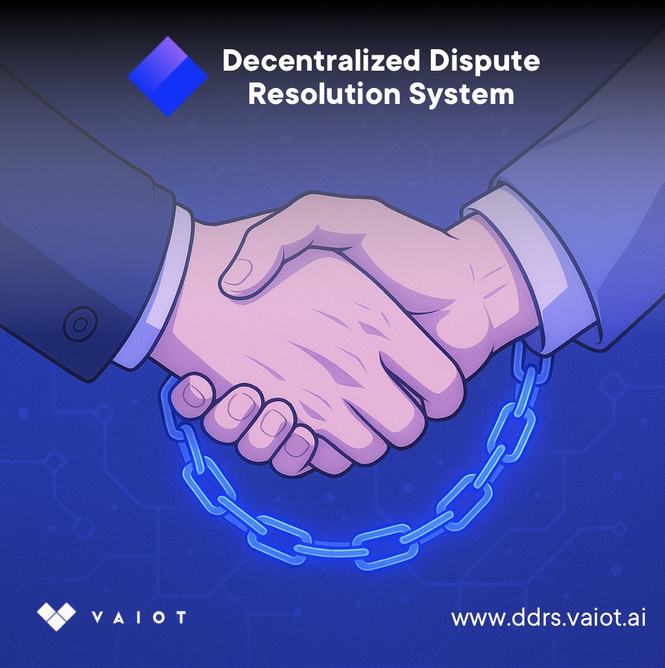 VAIOT_LTD's tweet photo. Not every crypto deal needs a long legal process.

But every deal needs clear rules.

With DDRS, parties can define terms upfront, secure funds through smart-contract escrow and use on-chain dispute workflows if something goes wrong.

More structure before the dispute starts.

#DDRS #DeLaw