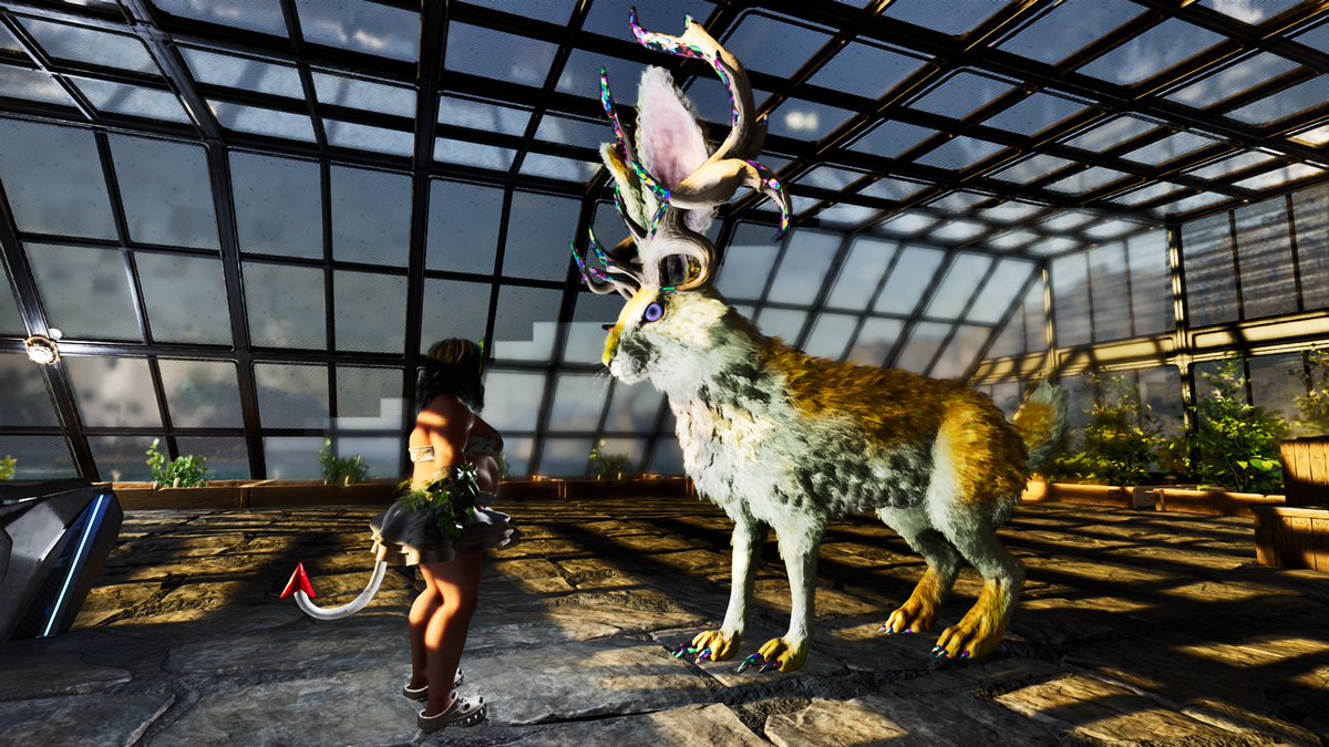 nekogurui_x's tweet photo. #ARK 
#ARKPhotoMode 
#Burrowbuck　

野生の子拾ってきて

畑に置いといたら　かわいい子育ってた(n*´ω`*n)💕

角　いたいたいたい💦 https://t.co/sJqwPz36m4