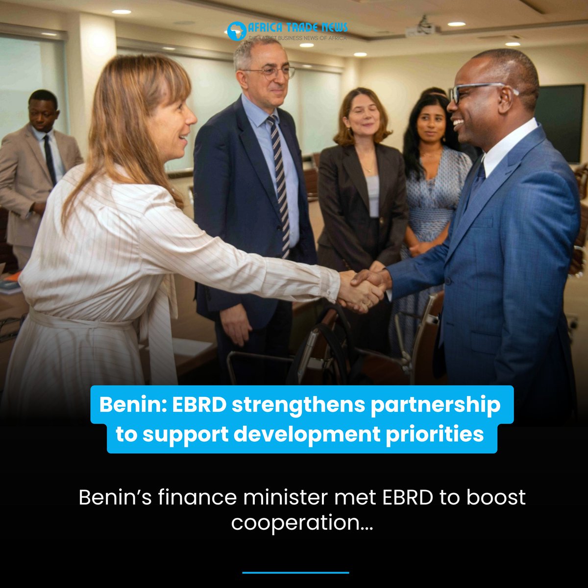 ATNewsofficiel's tweet photo. 🇧🇯 Benin: EBRD strengthens partnership to support development priorities

Finance Minister Aristide Medenou met with European Bank for Reconstruction and Development to boost cooperation

Read more:
 https://t.co/mUTTARYTKi

#Benin #EBRD #AfricaDevelopment #Investment https://t.co/KpR8tm5NJV