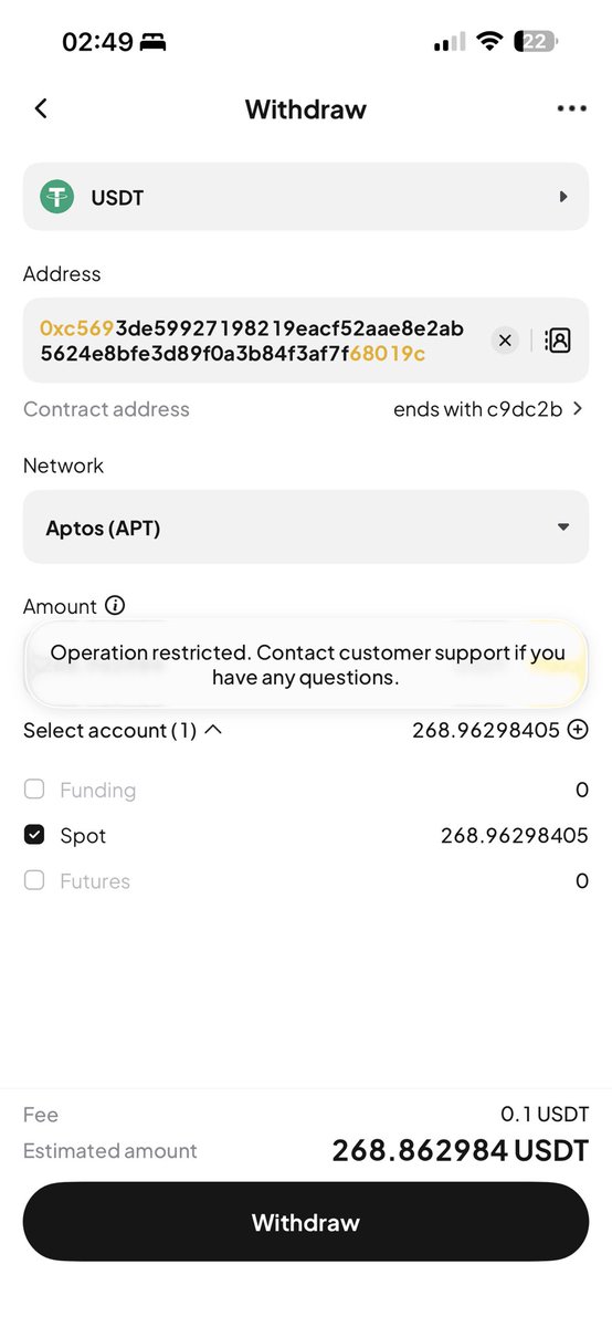 ProphetOfChain's tweet photo. Don’t ever deposit money into Weex exchange. They seize your money and don’t let you withdraw it. As an explanation, they just say you got flagged by their risk control system. My only ‘crime’ was opening one futures trade and making just $100 in profit. https://t.co/KR2KKiiKpw