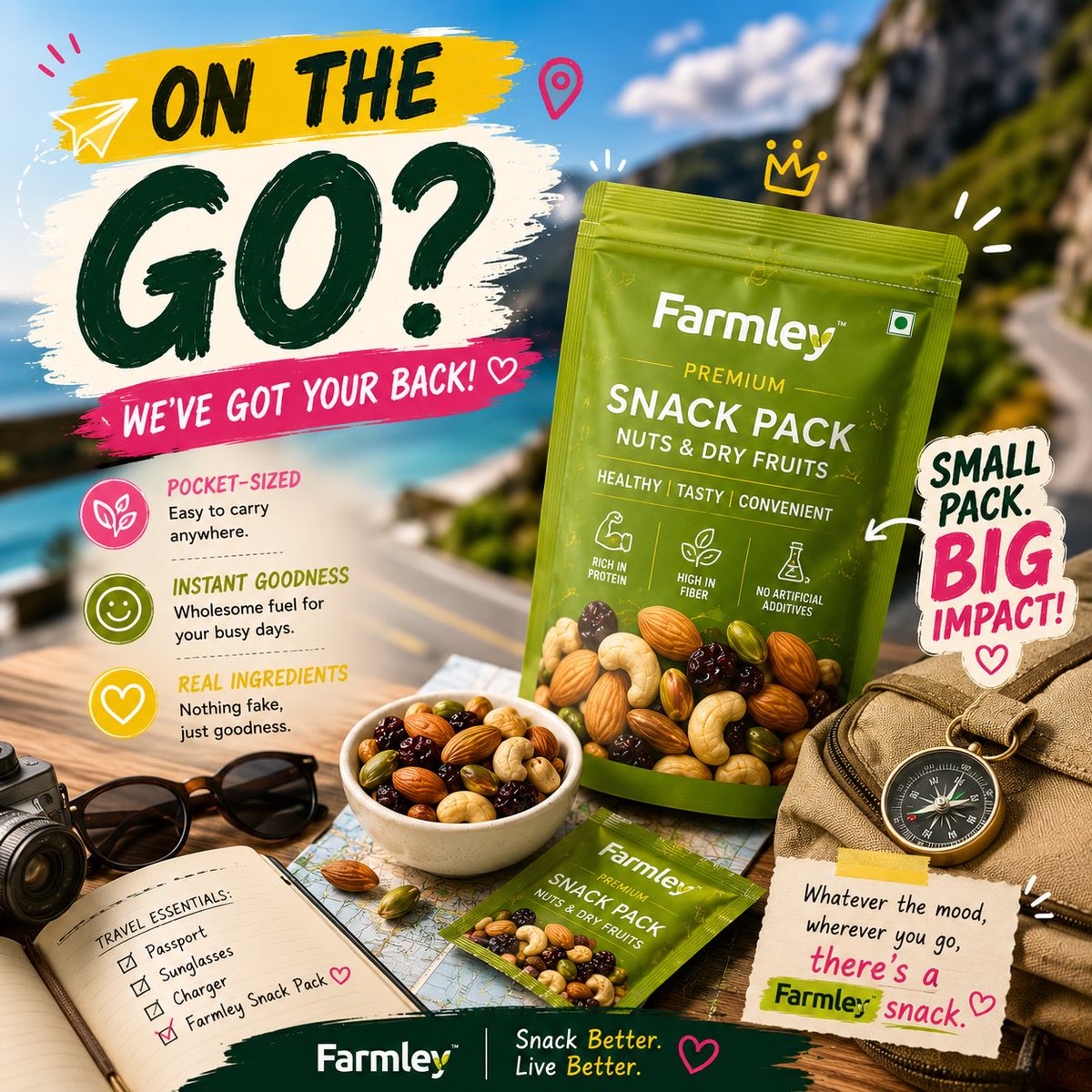 gyaneswariai's tweet photo. Every mood deserves the right snack 🍿
A concept carousel created for @FarmleyIn
#Farmley #ConceptCampaign #SpecAds #BrandDesign #CreativePortfolio https://t.co/2IpKywtJRw