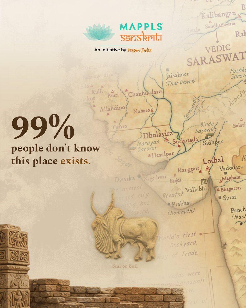 MapplsSanskriti's tweet photo. Most people travel to places they’ve already seen online.

But India is full of places
you may haven’t even heard of.

Dholavira isn't just an archaeological site.
It's proof that advanced cities existed here
thousands of years ago.

Maybe it’s time we explore differently. https://t.co/yVlacRDQMm