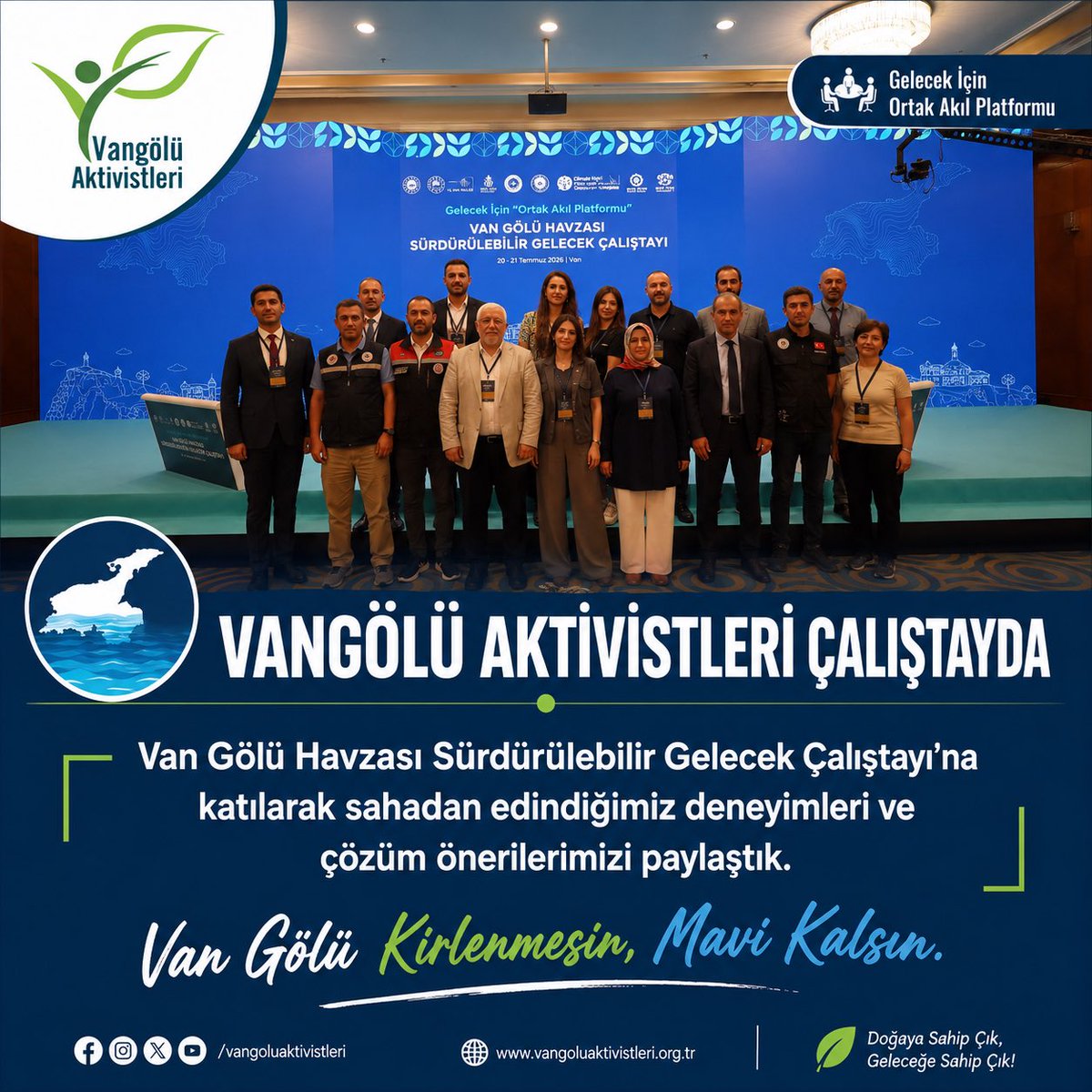 vangolakt's tweet photo. Van Gölü Havzası Sürdürülebilir Gelecek Çalıştayı’na katılarak sahadan edindiğimiz deneyimleri ve çözüm önerilerimizi paylaştık.

Çalıştayın, Van Gölü’nün geleceği adına önemli bir başlangıç olduğuna inanıyor; önerilerimiz arasında yer alan “Van Gölü Alan Başkanlığı’nın” hayata geçirilmesinin, havzanın daha etkin korunmasına önemli katkı sağlayacağını düşünüyoruz.

“#VanGölüKirlenmesin, Mavi Kalsın”
