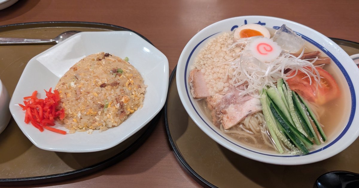 NoI_Atuo's tweet photo. 今年も雰囲気に乗せられて冷やしラーメン頼みました https://t.co/On2OQB0s5p