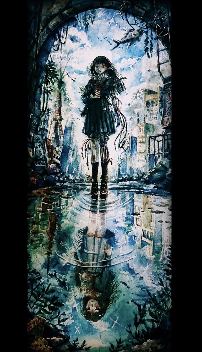 TerrilianExpo's tweet photo. アナログで絵を描いています！
日常の中に潜む非日常さが好きです！
前反応巡回させていただきます🙇
よろしくお願いいたします！
＃絵描きさんと繋がりたい
#自創作に狂っている人間と繋がりたい
#初夏の創作クラスタフォロー祭り
#イラスト #oc #アナログ #水彩 #一次創作 https://t.co/yNzynOkosL