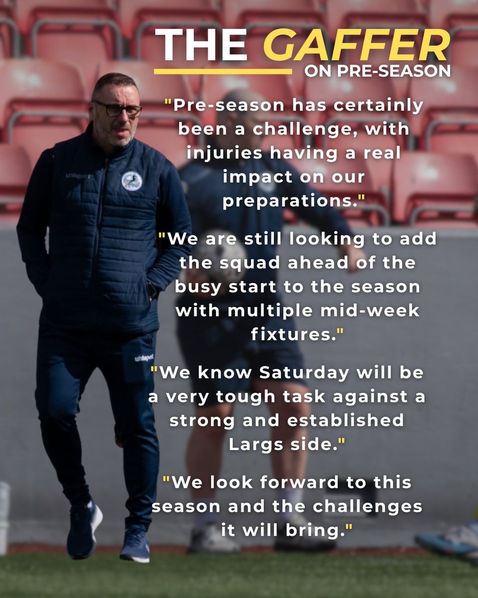 OfficialCColts's tweet photo. 𝐌𝐞𝐧'𝐬 𝐒𝐞𝐧𝐢𝐨𝐫 𝐓𝐞𝐚𝐦 | 𝐓𝐡𝐞 𝐆𝐚𝐟𝐟𝐞𝐫 🗣️

Read what John Doyle had to say about our pre-season preparations after they came to a close at the weekend, and his thoughts for our Lowland League West opener against Largs Thistle. ⤵️

#MonTheColts 💛💙 https://t.co/flWsKo0VHE