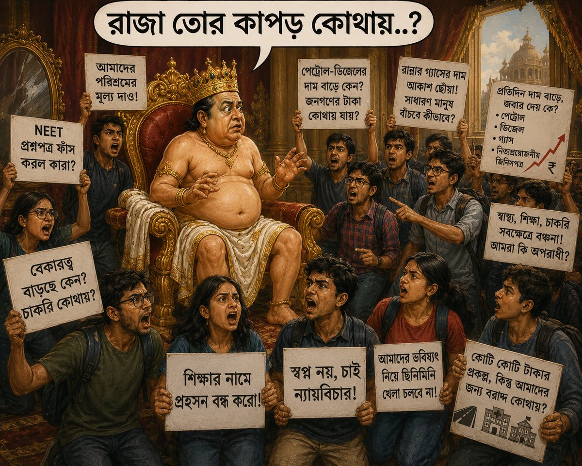 PulomaPayal's tweet photo. যখন ভবিষ্যৎ প্রশ্নফাঁসে বিক্রি হয়ে যায়, তখন নীরব থাকা অপরাধ।

#StandWithStudents #JusticeForNEETAspirants  #nomorepaperleaks
#SonamWangchuk https://t.co/CRdRtdKtku