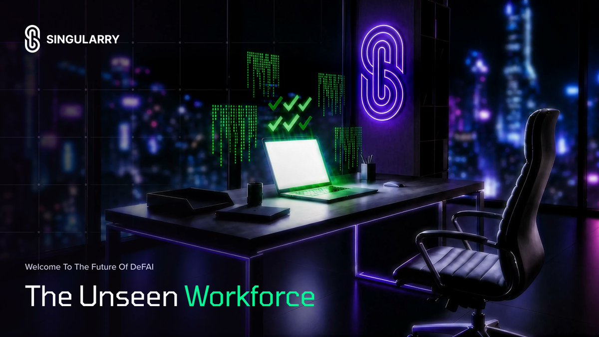 singularryai's tweet photo. The old blueprint for scaling is officially dead.

More hires. Higher overhead. Endless human burnout. 📉

We are completely rewriting the rulebook with #DeFAI. ⚡️

Scaling no longer means managing internal chaos. It means commanding a global network of autonomous agents.

While the world sleeps, your unseen workforce is active 24/7 in the background:

⚙️ Optimizing complex workflows without human error
📊 Processing live data and executing strategy
⛓️ Unlocking new efficiency across #DeFi ecosystems

You’re no longer just running software.

You are leading an invisible, flawless empire. 🌐👑

The quiet revolution is here, and it never rests.

Discover how at https://t.co/cP6NuEjvmj ⏳

#Singularry #AI