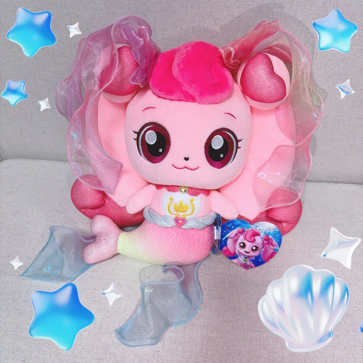 catchyumiping's tweet photo. ハチュピンかわいい( ⸍›̥̥̥ ᜊ ‹̥̥̥ ⸌)🐬🫧

どんなお話なのか楽しみだな～！
性格を知ったら他のマーメイドティニピンのぬいぐるみも欲しくなっちゃうかもだね…^⌯  ̫ ⌯^💭
#하츄핑 #티니핑 https://t.co/BPZVTeaYwy