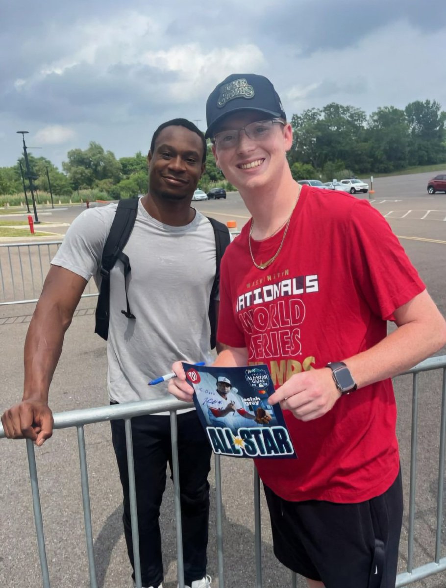 baseball_occ's tweet photo. #TBT #lazersforlife Josh Florczyk met up with Washington Nationals all-star and former Lemoyne College pitcher Josiah Gray in 2025 at NBT Stadium while Josiah was on injury rehab with the Rochester Red Wings. #Lazers #occbaseball https://t.co/1bRRdSeckF