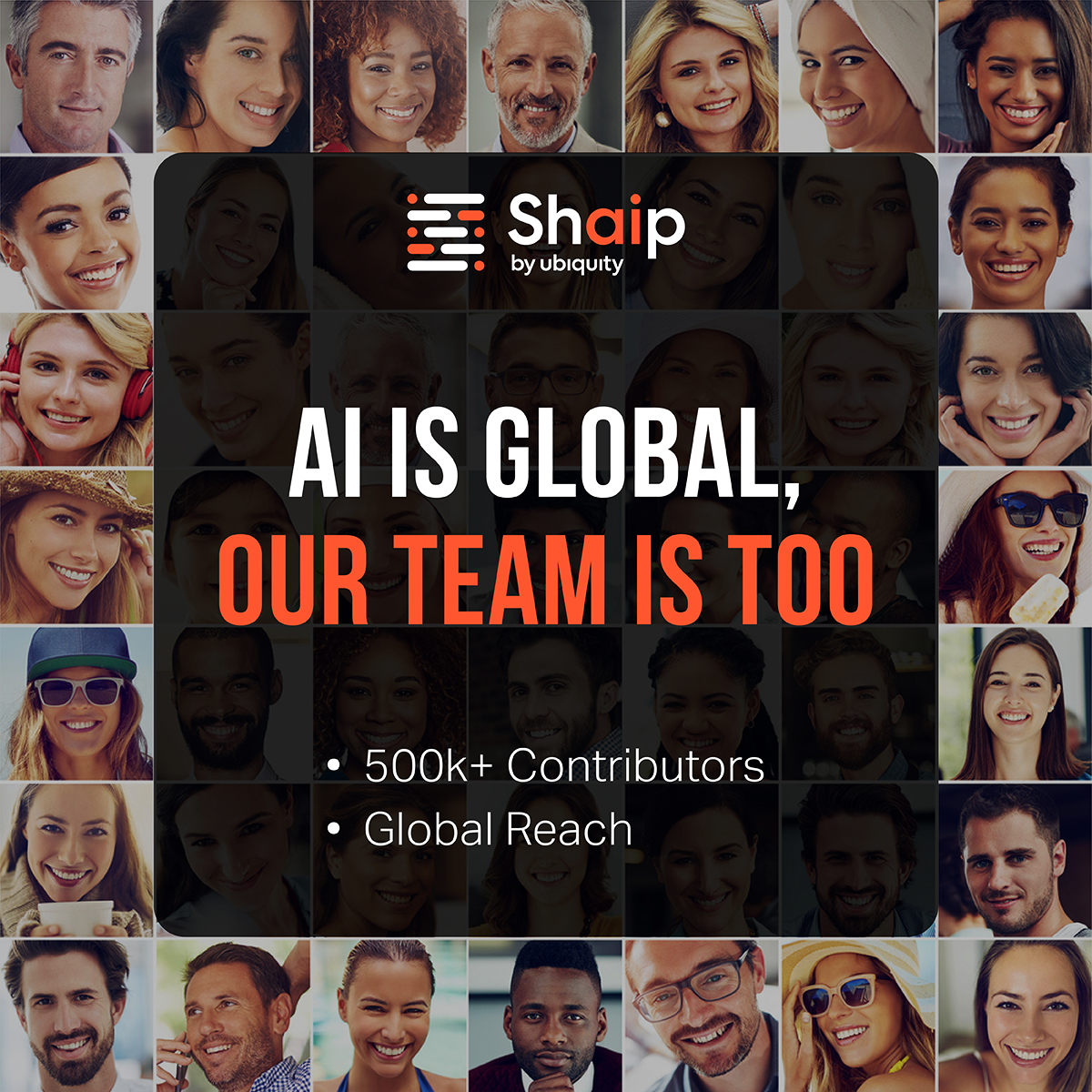 weareshAIp's tweet photo. AI is global — so is Shaip. 🌍

Our 500k+ worldwide contributors deliver diverse, high-quality data and annotations with local context and nuance. 

To our contributors across regions, languages, and time zones: thank you.

#GlobalAI #AITrainingData #Shaip https://t.co/sZRNRwlPzc