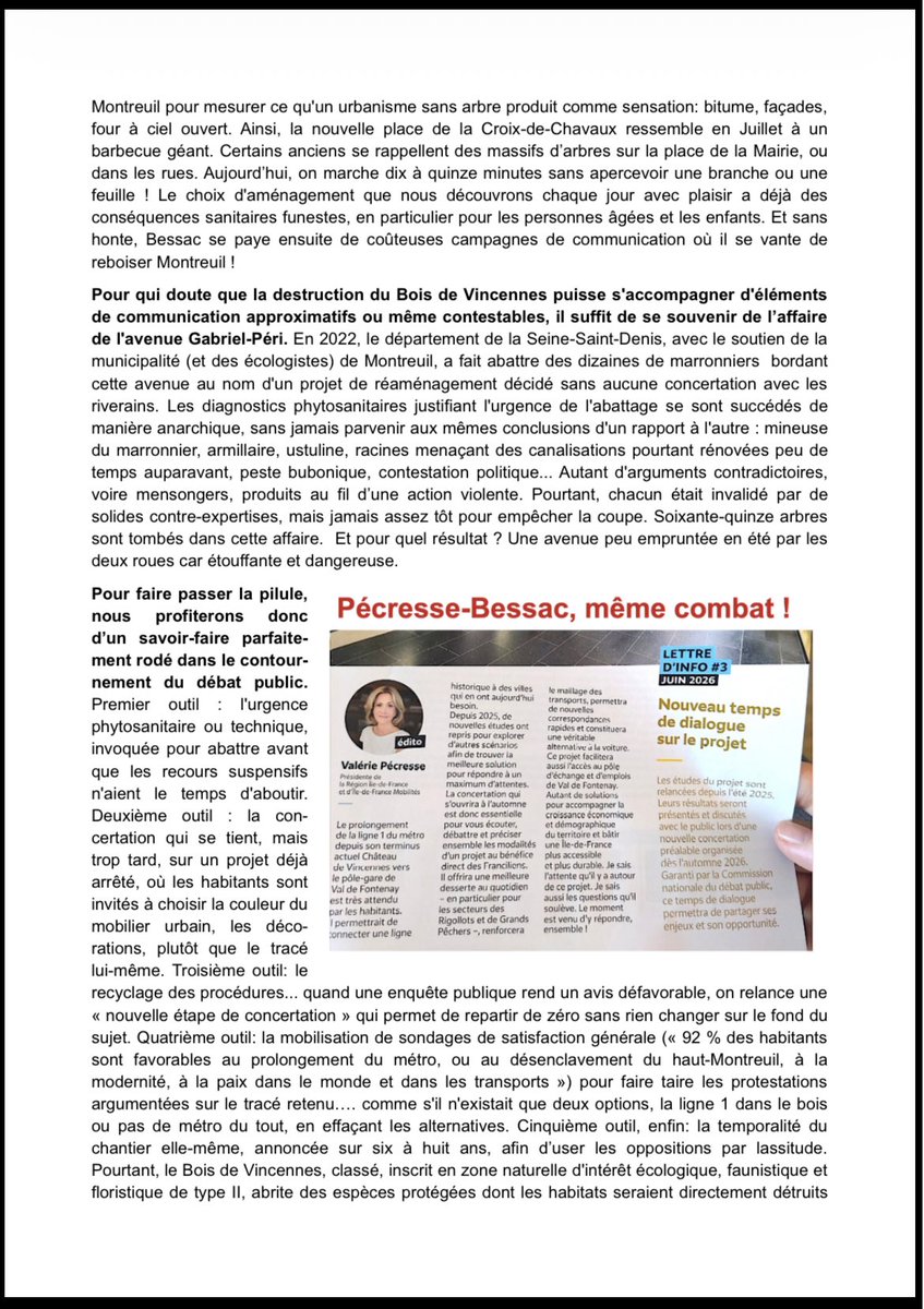Ecureuil122's tweet photo. Excellent article d un habitant de Montreuil qui vous dit tout sur le projet mortifère du prolongement de la ligne 1. @TanguiLeDantec @SPPEF @FPEnvironnement @le_Parisien @BFMTV @CNEWS @Le_Figaro @FNE_Paris @A_ARBRES @greenpeacefr https://t.co/ClffrpdDt7