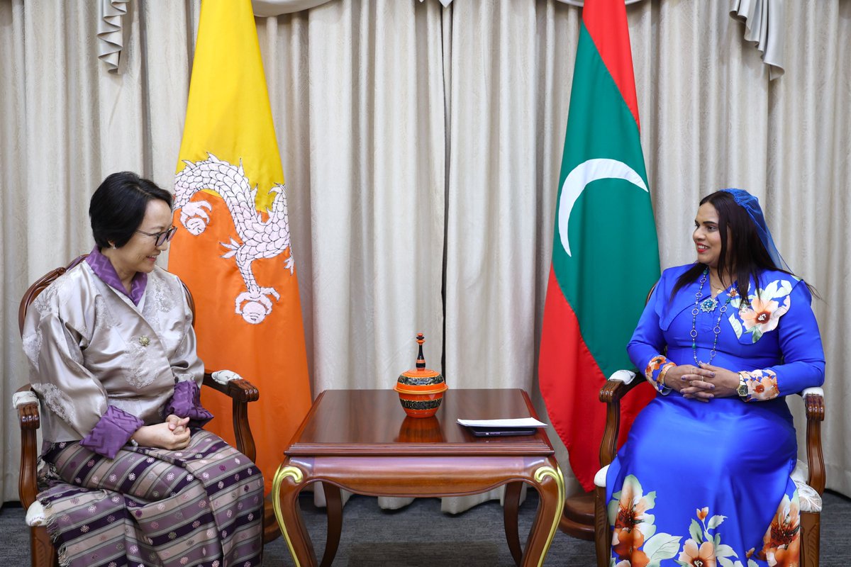 MoFAmv's tweet photo. Newly appointed Non-Resident Ambassador of Bhutan to the Maldives calls on the Minister of Foreign Affairs

📃Press Release | https://t.co/p6BKWLJxKS https://t.co/gXZYE288Oh