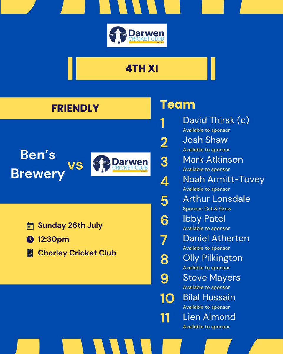 DarwenCC's tweet photo. Weekend Teams 🗼

Here's how we line up 👇 https://t.co/uj5jJgLwAg