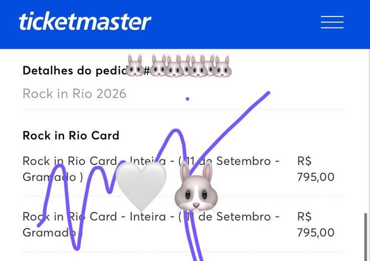 seungjintea's tweet photo. WTS – 2x ROCK IN RIO 2026 (SEPTEMBER 11 – STRAY KIDS DAY) 🇧🇷🎟️

🎫 2x TICKETS for September 11.

R$795 each (US$155).  Just looking to recover what I paid, no profit.

✅ Happy to provide proof of purchase, Ticketmaster ss, and ID verification. 

📩 DM IF YOU’RE INTERESTED! https://t.co/fwaf5VrMM3