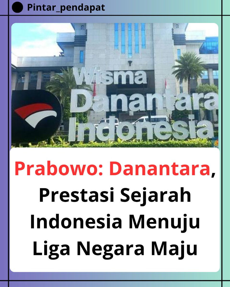 pintar_pendapat's tweet photo. Dana kedaulatan pertama kali terbentuk, cadangan kekayaan bangsa untuk masa depan abadi

Untuk pertama kalinya dalam sejarah, Indonesia memiliki Dana Kedaulatan atau Sovereign Wealth Fund yang diberi nama Danantara, singkatan dari Daya Anagata Nusantara. https://t.co/rRapBAHfUJ