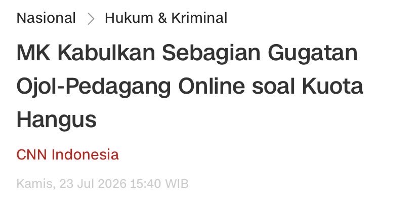 safenetvoice's tweet photo. TOKK! TOK!! TOK!!! 

MK mengabulkan sebagian gugatan terkait kebijakan kuota internet hangus. Artinya, sisa kuota tidak lagi otomatis lenyap meski masa aktif berakhir. ✊🏼 https://t.co/3FedtFLrZn