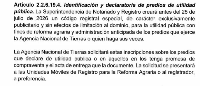 PalomaValenciaL's tweet photo. #Atención | El Gobierno acaba de expedir un decreto que pone en riesgo la propiedad privada en Colombia.

El Decreto 0765 del 15 de julio de 2026 excede de forma peligrosa las facultades de la ley: le permite a la ANT cancelar gravámenes, tomar "posesión inmediata" de predios en el papel sin entrega física y producir efectos registrales con una simple promesa de compraventa.

Esto no es reglamentar la ley; es modificar el Estatuto Registral por decreto y saltarse a jueces y registradores.