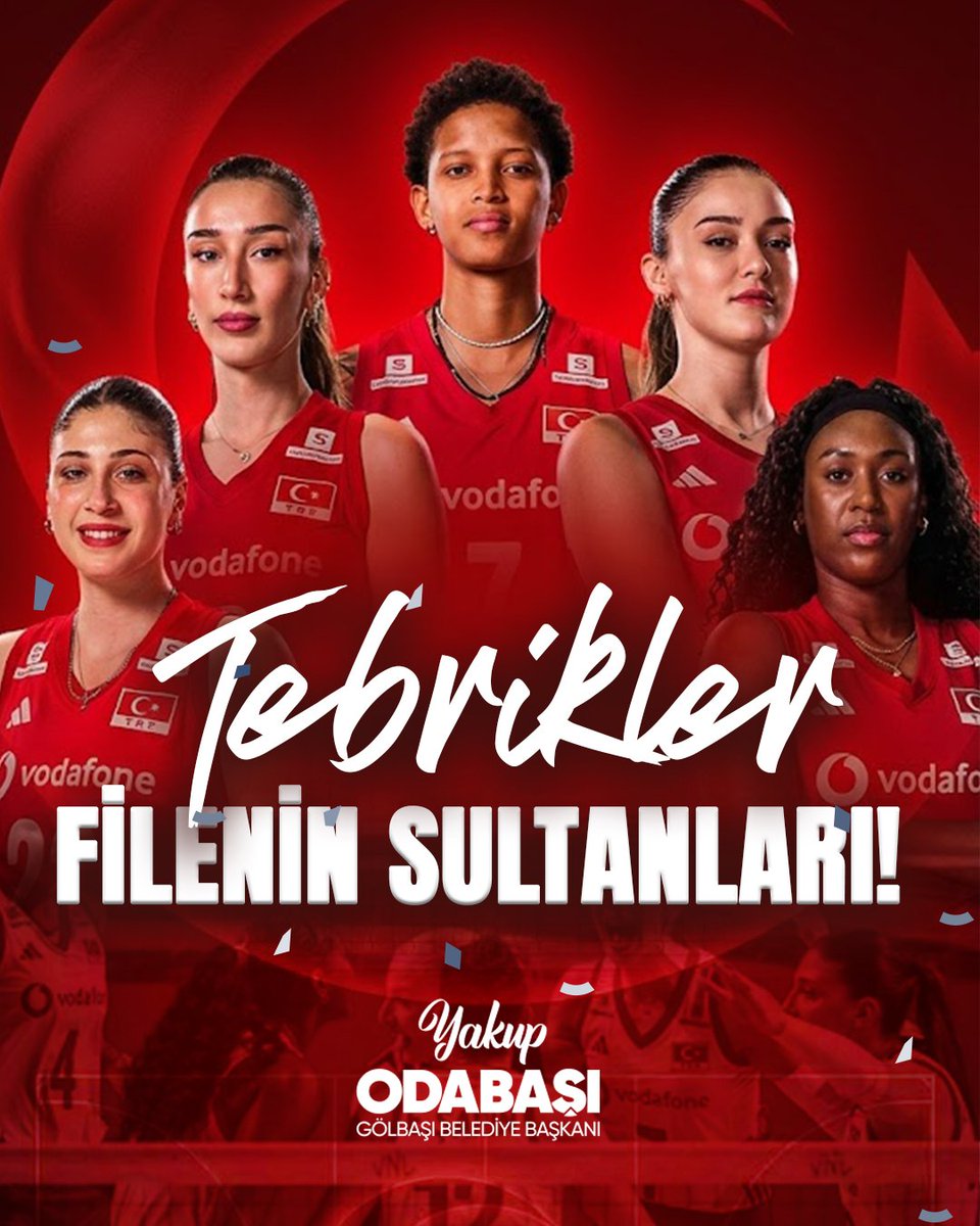 Yakup_ODABASI's tweet photo. TEBRİKLER FİLENİN SULTANLARI! 🏐

Milletler Ligi’nde adını yarı finale yazdıran Filenin Sultanları’nı tebrik ediyor, şampiyonluk yolunda başarılar diliyorum. https://t.co/AZB3poyEew