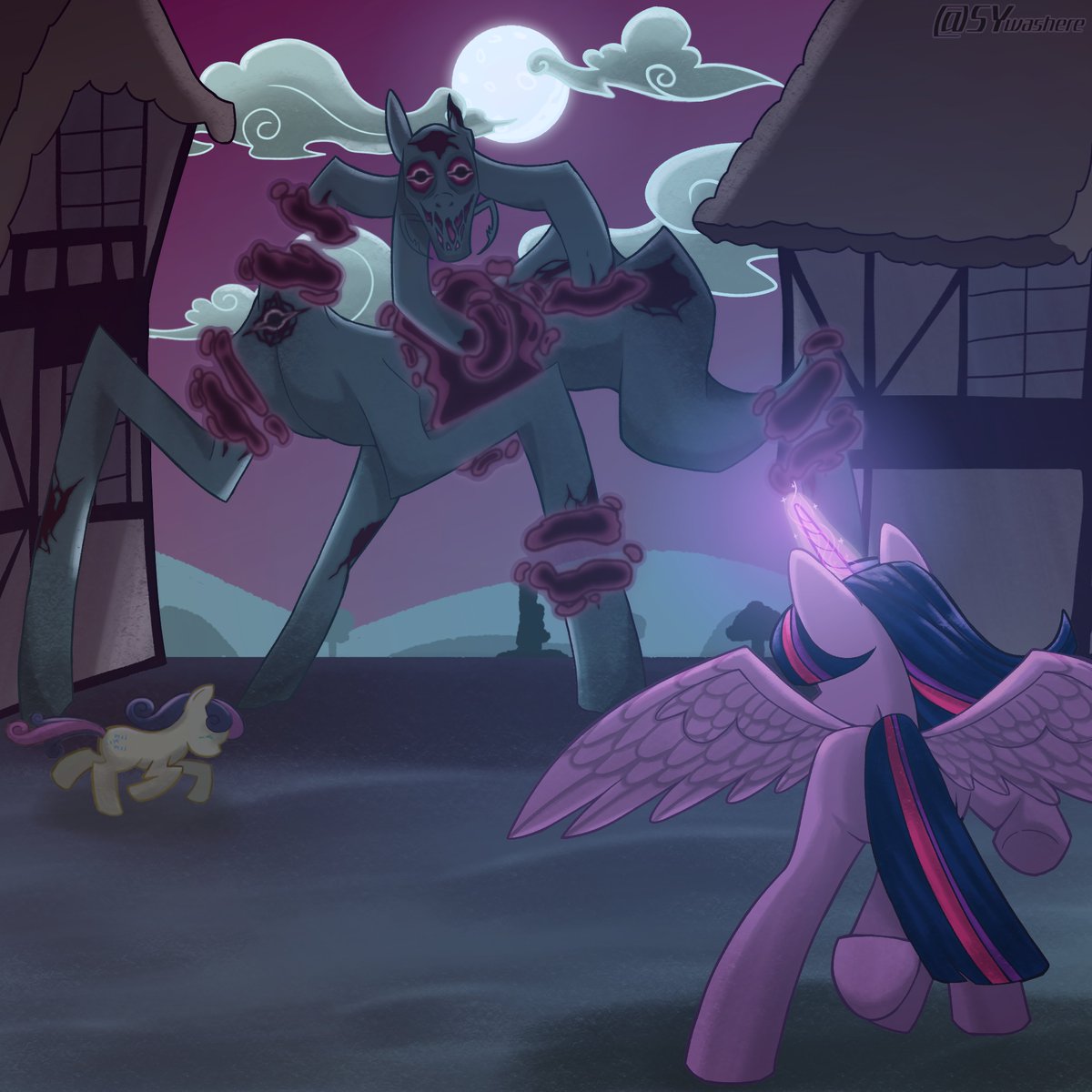 Syizconfusion's tweet photo. "Run My Little Ponies!"

#mlpinfection  #mlp #mlpfanart #mlpinfectionau #twilightsparkle #mlptwilightsparkle #lyraandbonbon https://t.co/cEL2tdEvY6